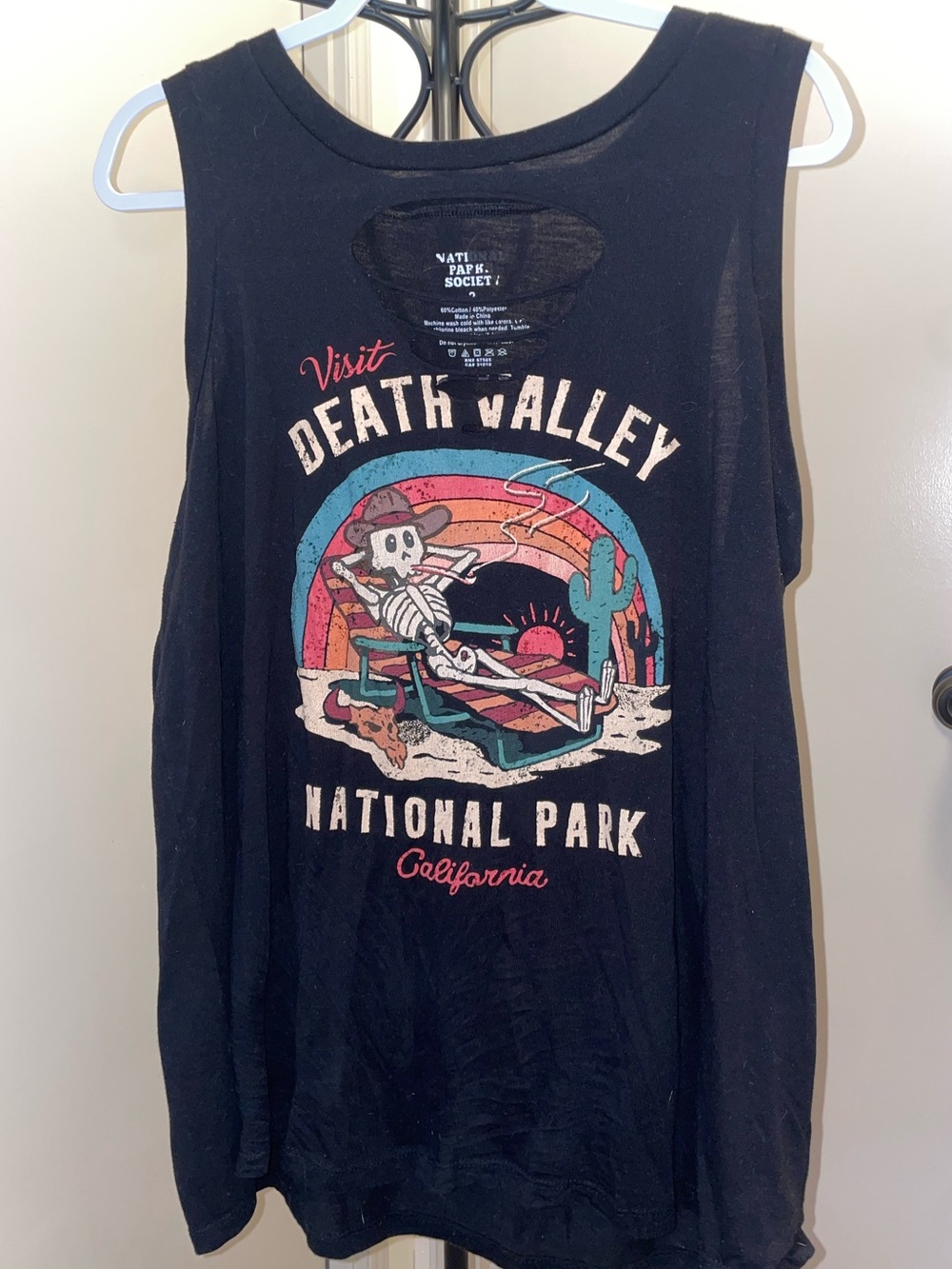 Black 'Visit Death Valley' Graphic Tank Top - Women's National Park Style